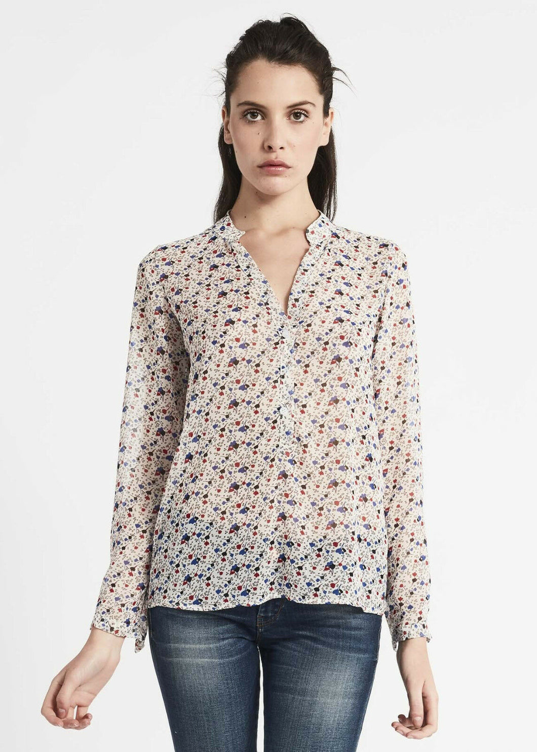 Blusa camicia in georgette stampa lurex GAUDI' tg.42