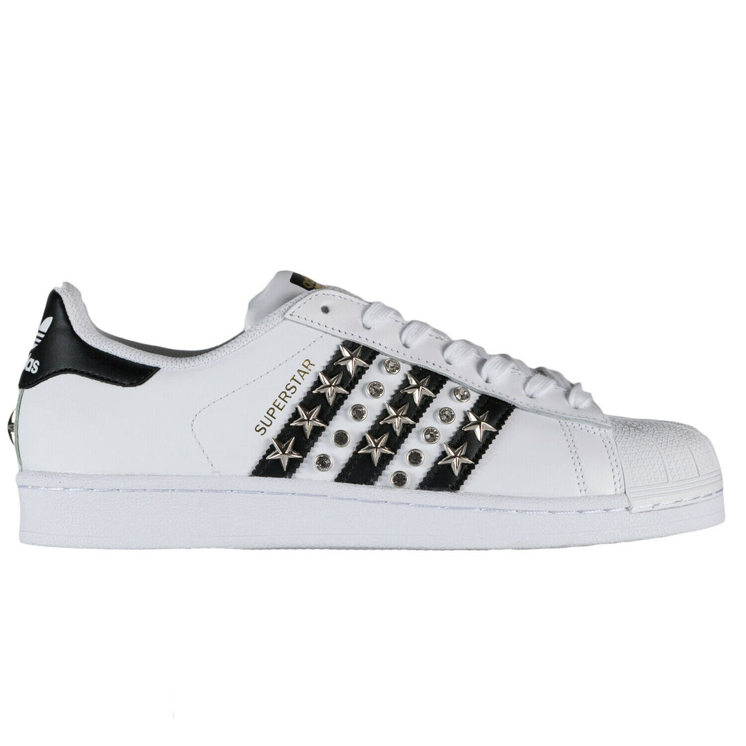 Adidas scarpa SUPERSTAR personalizzata con swarovski zirconati e stelle