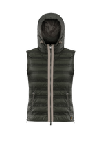 Carica l&#39;immagine nel visualizzatore di Gallery, CIESSE PIUMINI Gilet con cappuccio 800 Fill-Power tg.42 mod.Gina
