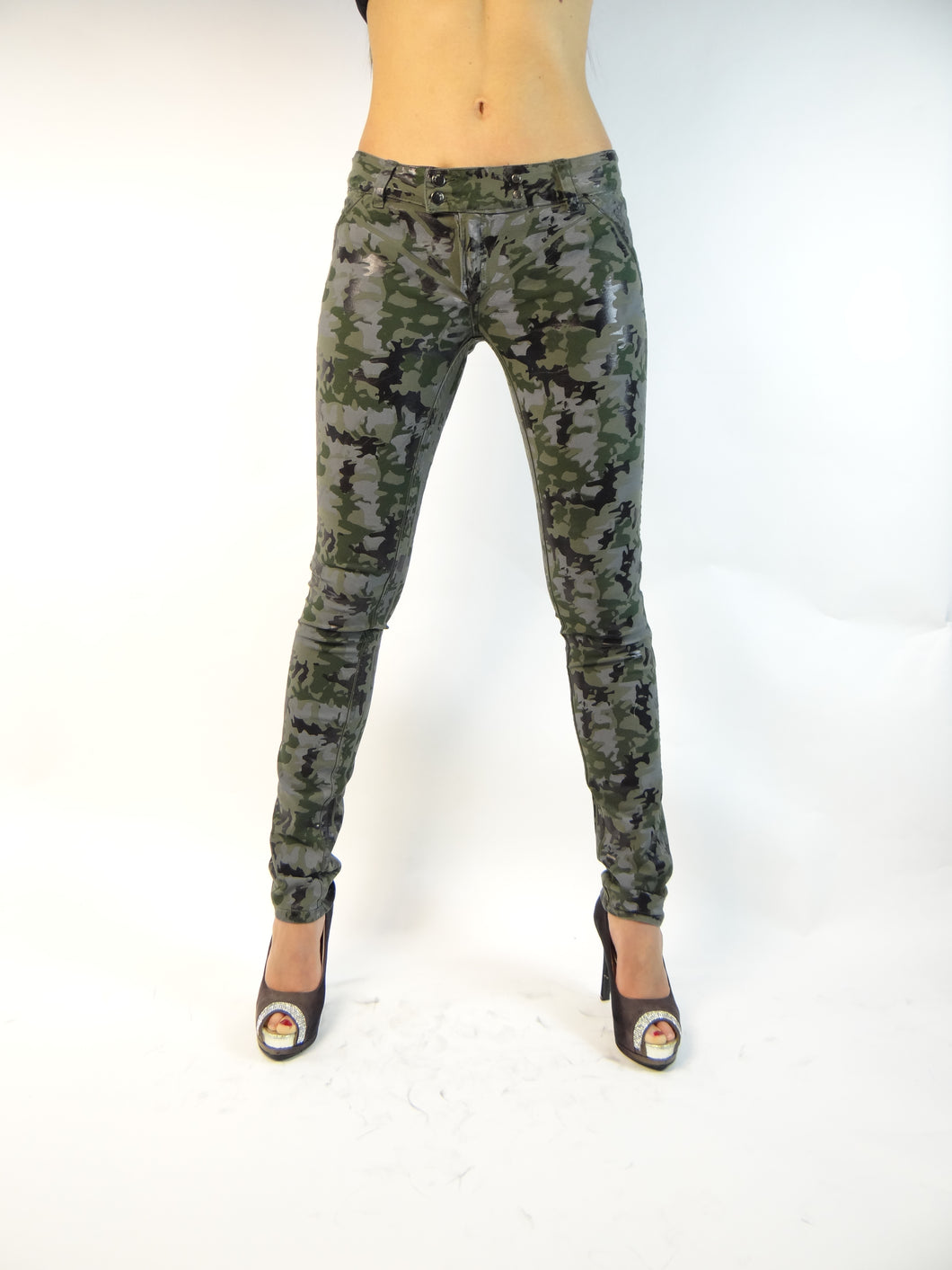 Jeans Met donna mod.X-DOUBLE-FIT vestibilità SUPER STRETCH reversibile verdone